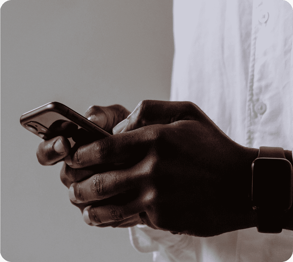 Hands with phone