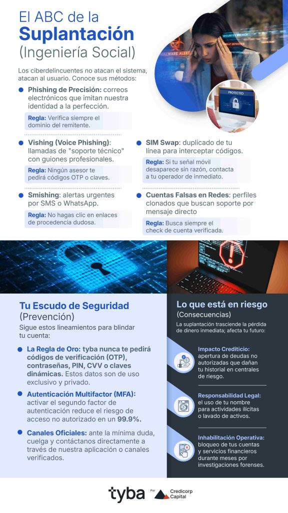 infografia - suplantacion - proteger tus datos